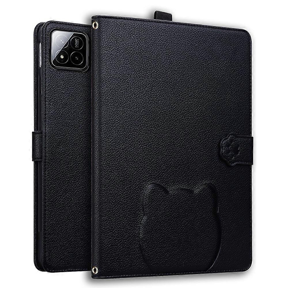 Compatible For Xiaomi Pad 7 Pro / 8 Pro Wallet Case Leather Stand Table Cover with Stylus Holder, 3D Effect Cat Pattern