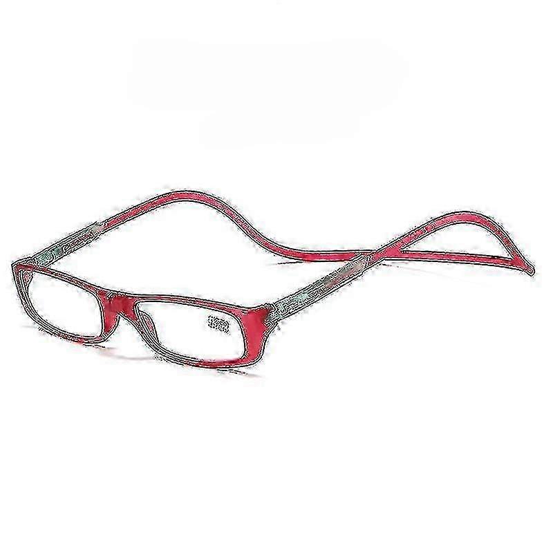 Folding Magnetic Reading Glasses with Snap Click Front, Neck Hanging Spectacles