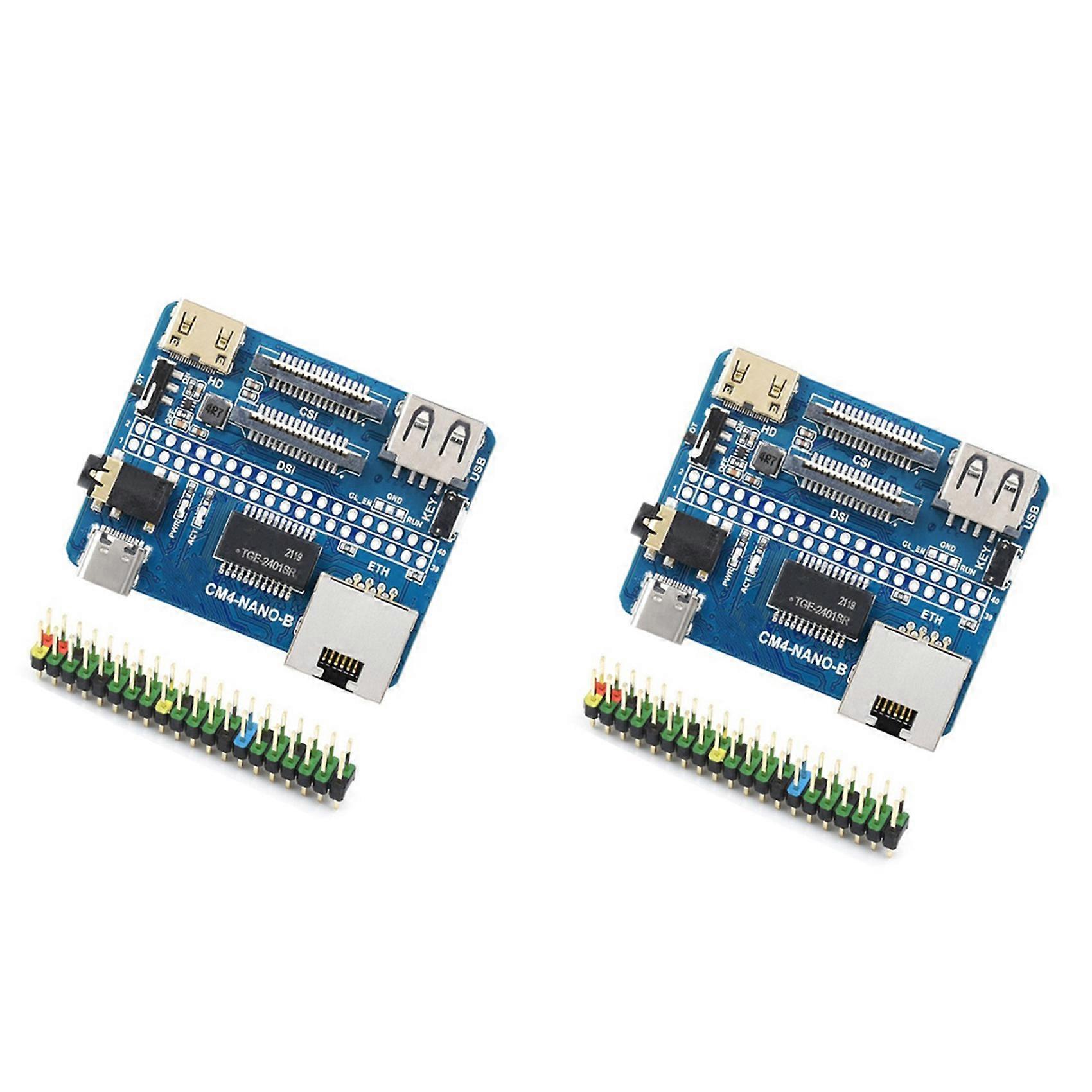2X for Raspberry Pi CM4 NANO B Expansion Board Gigabit RJ45 Port 4K 30fps 40PIN GPIO for Raspberry Pi Compute Module 4