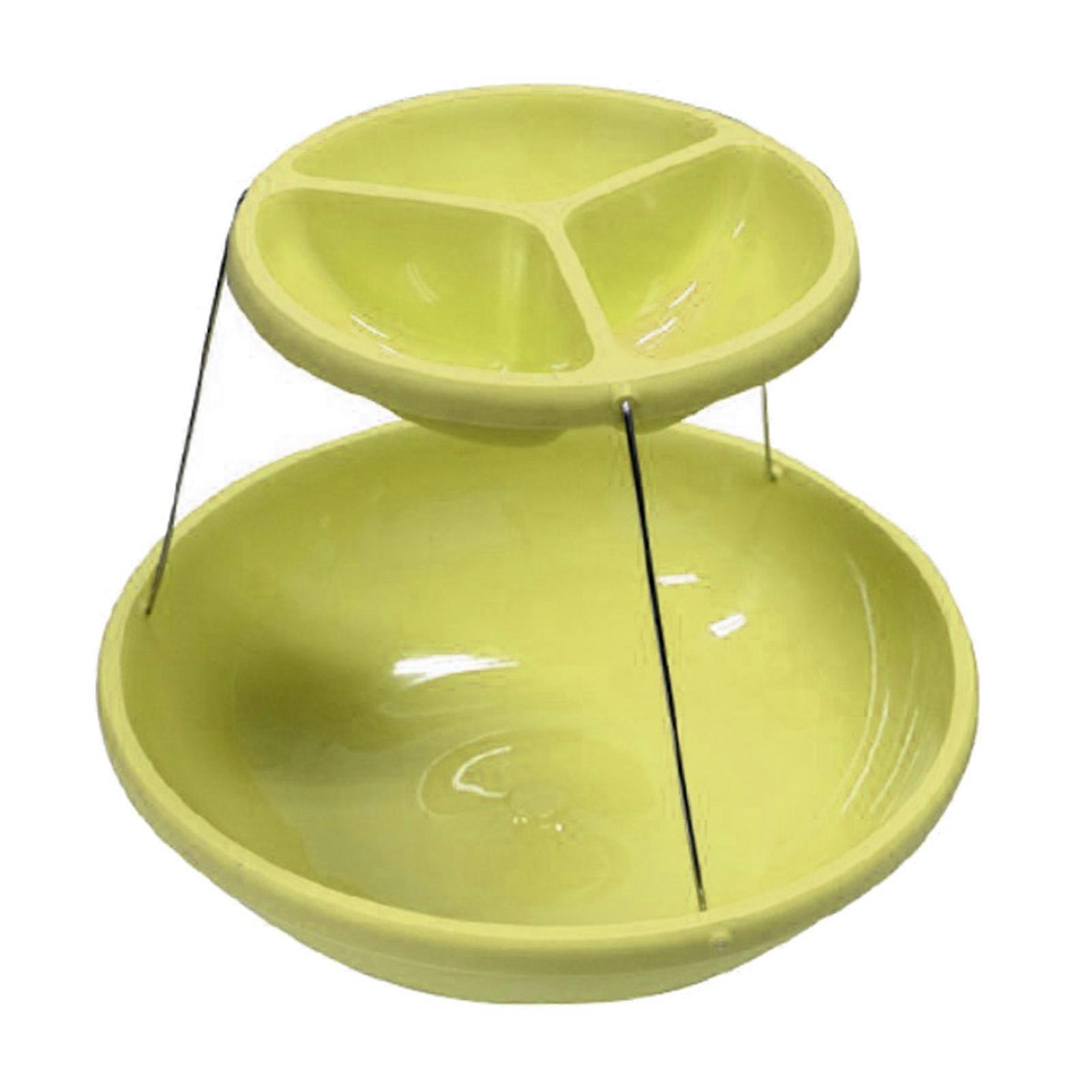 2/3 Tier Twist Fold Party Bowl - Serving Plate Collapsible, Nesting Plastic Platter, Dips Nuts Candy Fruit Snack, Space Saving Server