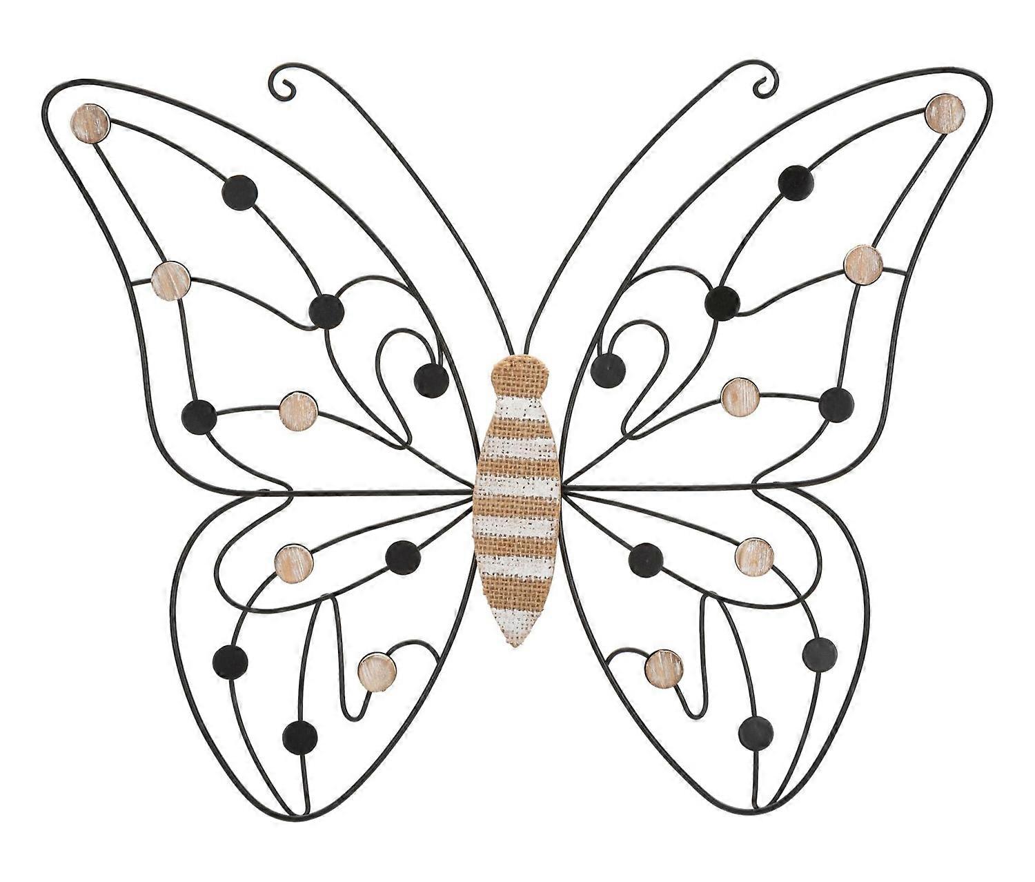 Vas/fa falpanel, pillangó, 39,5x1,5x33,5 cm, min. 2