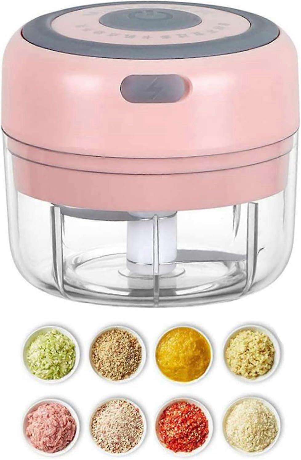 Electric Mini Garlic Mincer, 100ML USB Vegetable Onion Chopper, Portable Small Food Processor