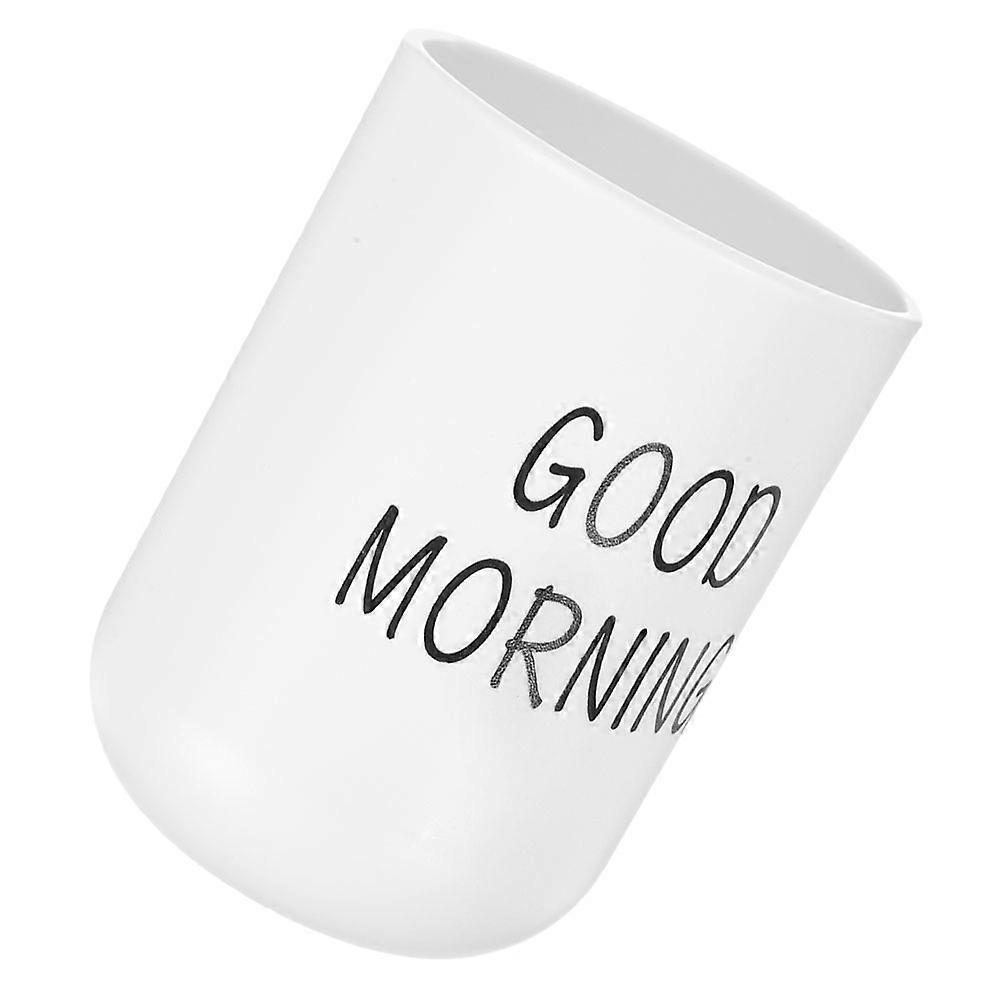 Bathroom Cups Plastic Toothbrush Holder for Travel Use White