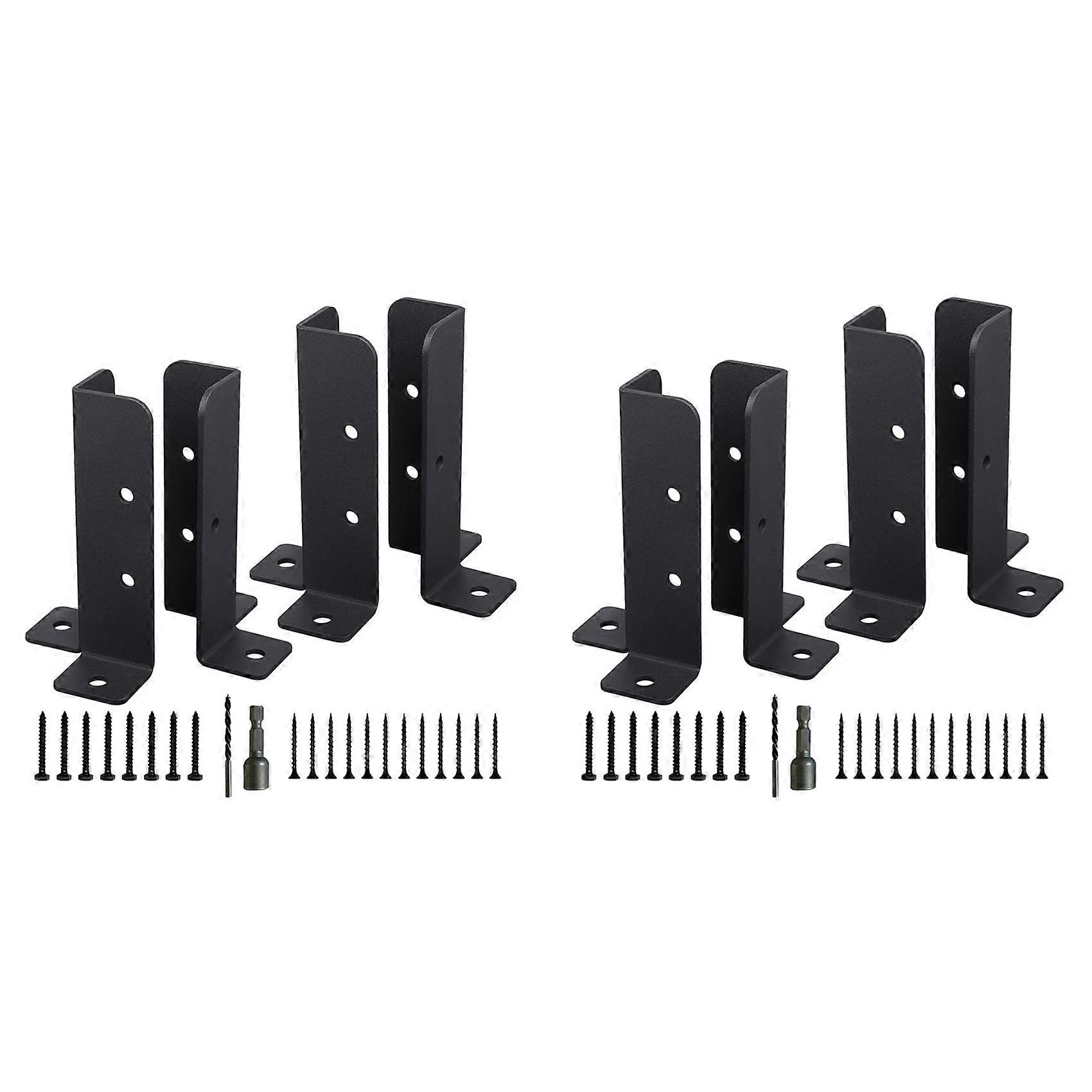 8Pcs Adjustable Deck Post Anchor Base Brackets Fence for Pergola Fence Railing Mailbox Pavilion Garden Tool