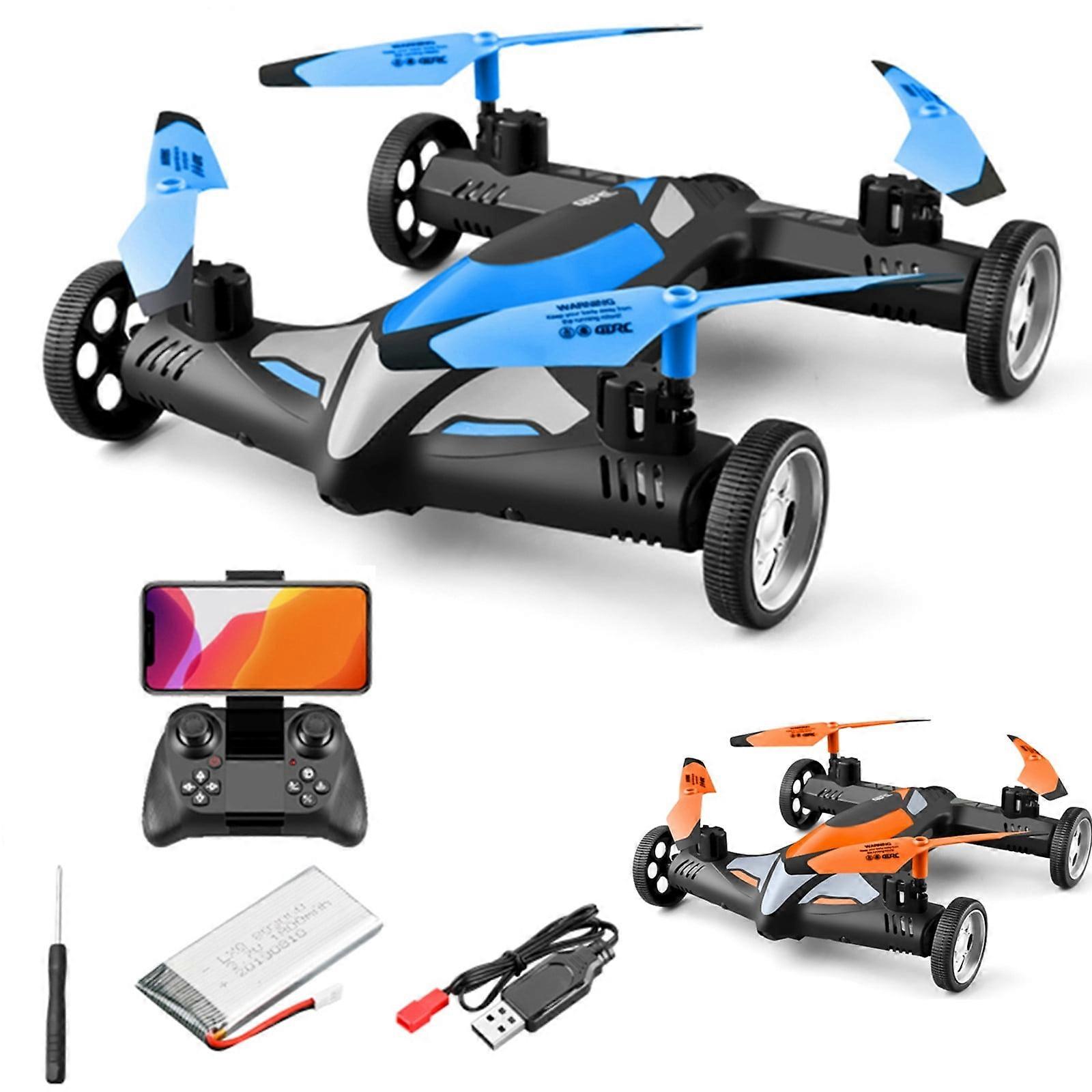 shyuyusa Drone Flying Car Quadcopter with Remote Control, 360° Flips, LED Lights, Easy RC for Beginners, Compatible with Ground Use, for Boys & Girls