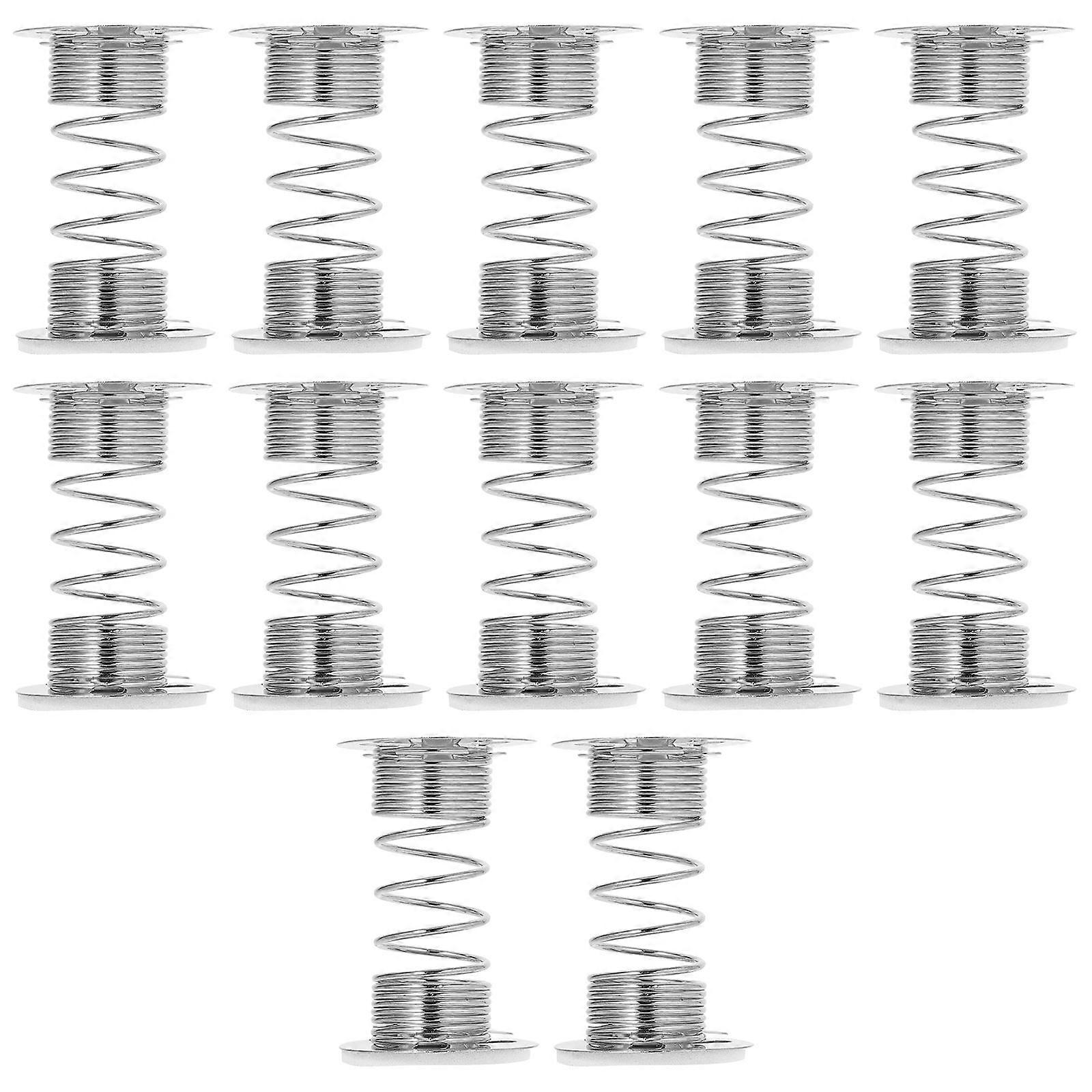 12pcs Clay Ornament Spring Base Adhesive Spring Base Fortune Cat Spring Base Doll Swing Spring