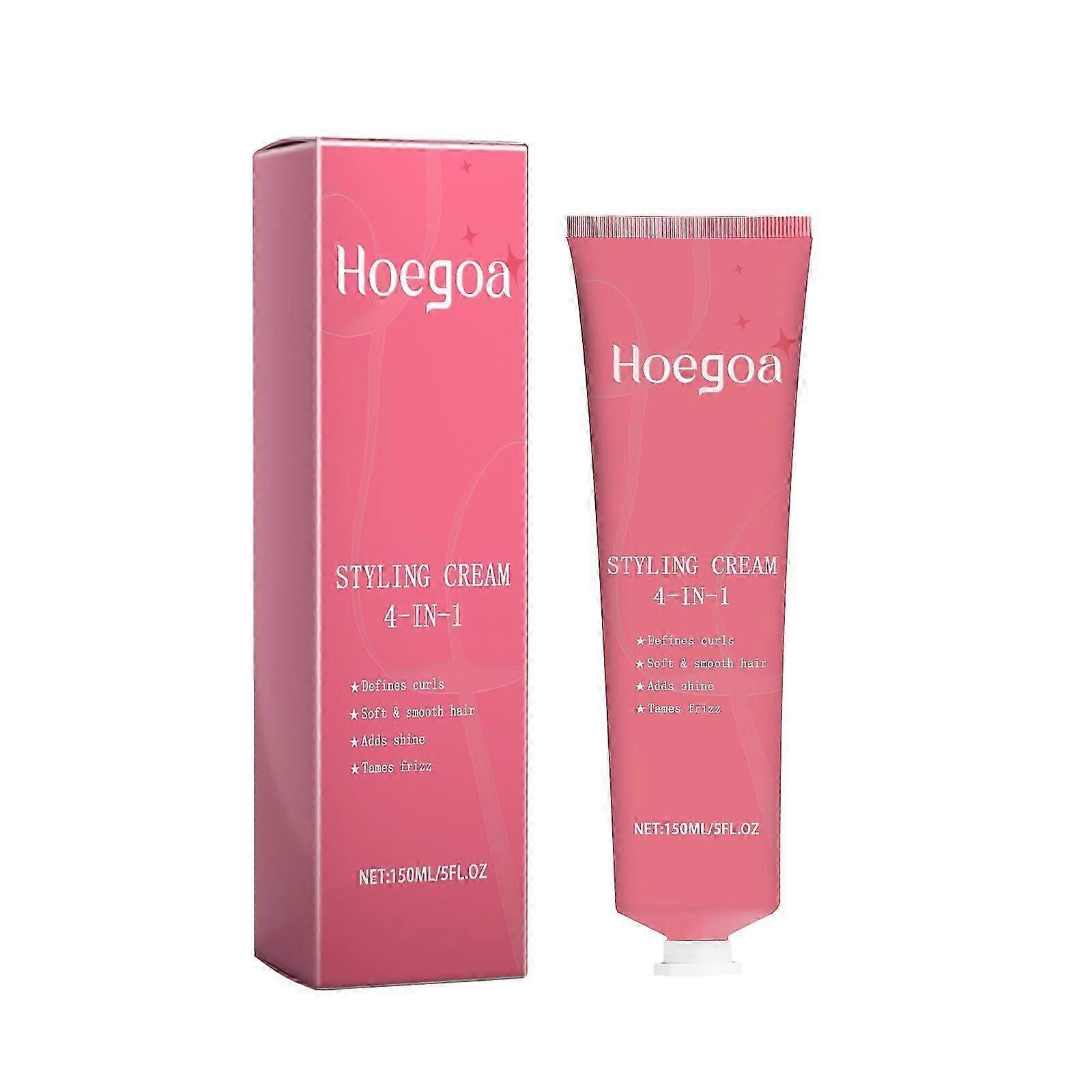 Natural Curl Enhancing Styling Cream - Deep Nourishing Moisturizer with Coconut, Shea & Linseed Oils for Frizz Control, Shine & Elasticity - 150ml