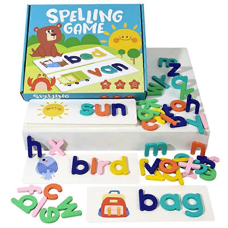 ce cpc alphabet spelling word building blocks, English alphabet recognition cards, children's early education and educational toys