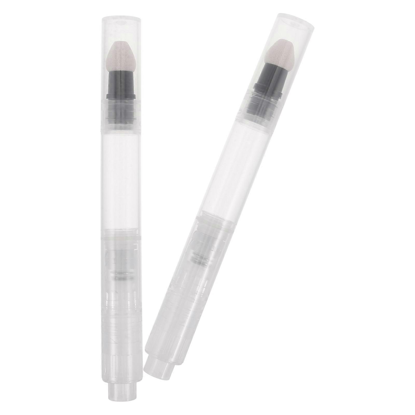 Makeup Blusher Dispenser Pen for Storage 2Pcs Refillable Lip Gloss Pen