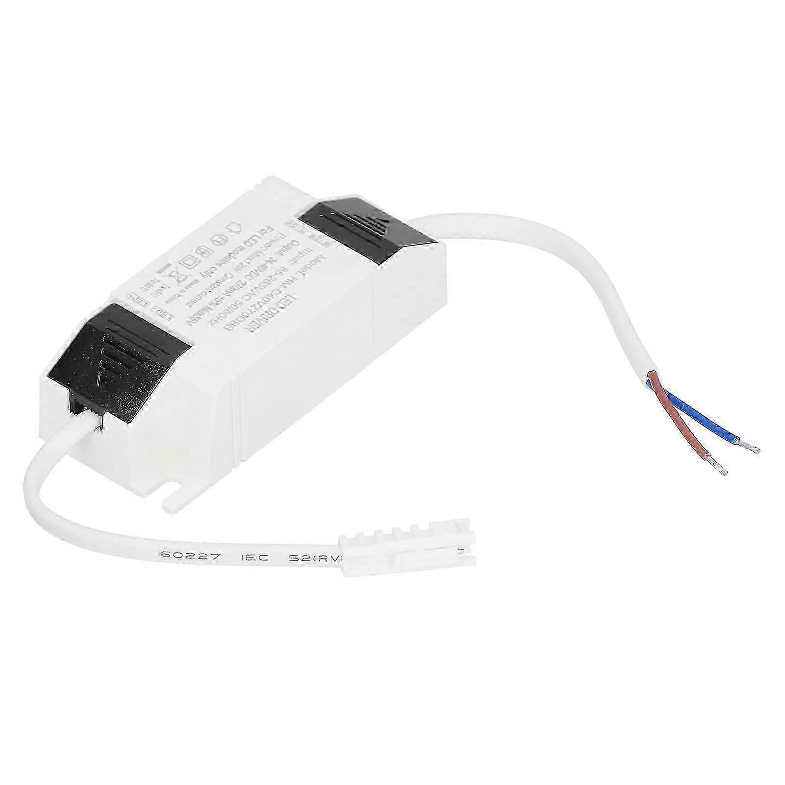 LED Driver 12W Constant Current 270mA Input AC85-265V Output 24-40VDC Power Adapter Connector Durable Reliable for Ceiling Light Transforme