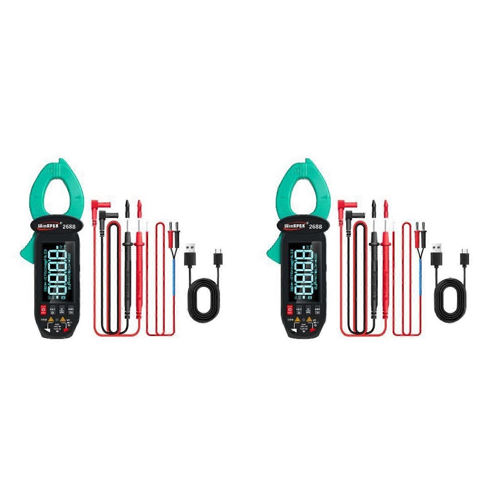 2X WinAPEX 268B Intelligent Large Screen AC-DC Leakage Meter 600MA-60A Multi-Function Leakage Current Meter