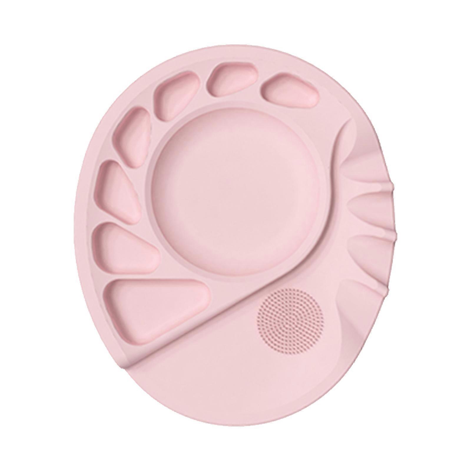 Professional Silicone Makeup Artist Palette Portable Design Tray for Smooth Color Application Quick Clean Feature  Pink