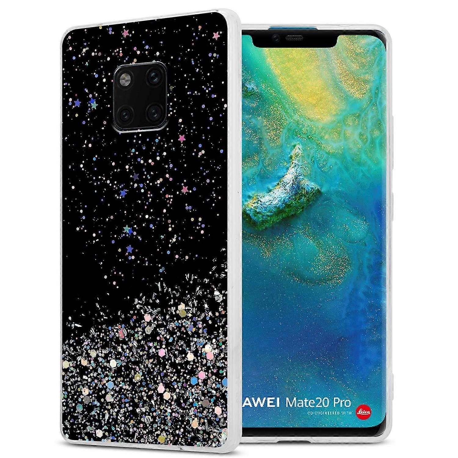 Huawei MATE 20 PRO Protective Case TPU - Transparent with Glitter