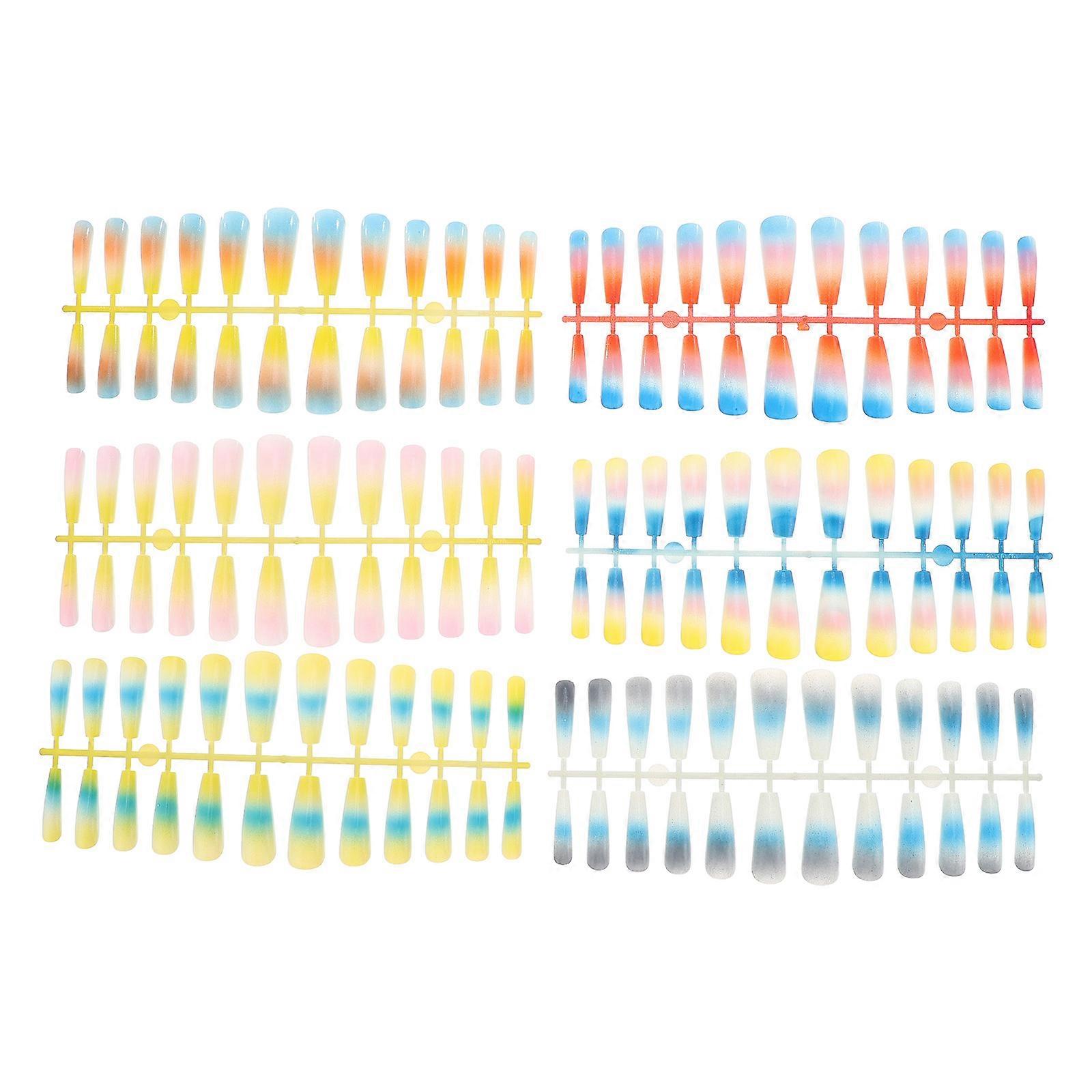 Artificial Nails Press on Nails for DIY Use 144Pcs Gradient