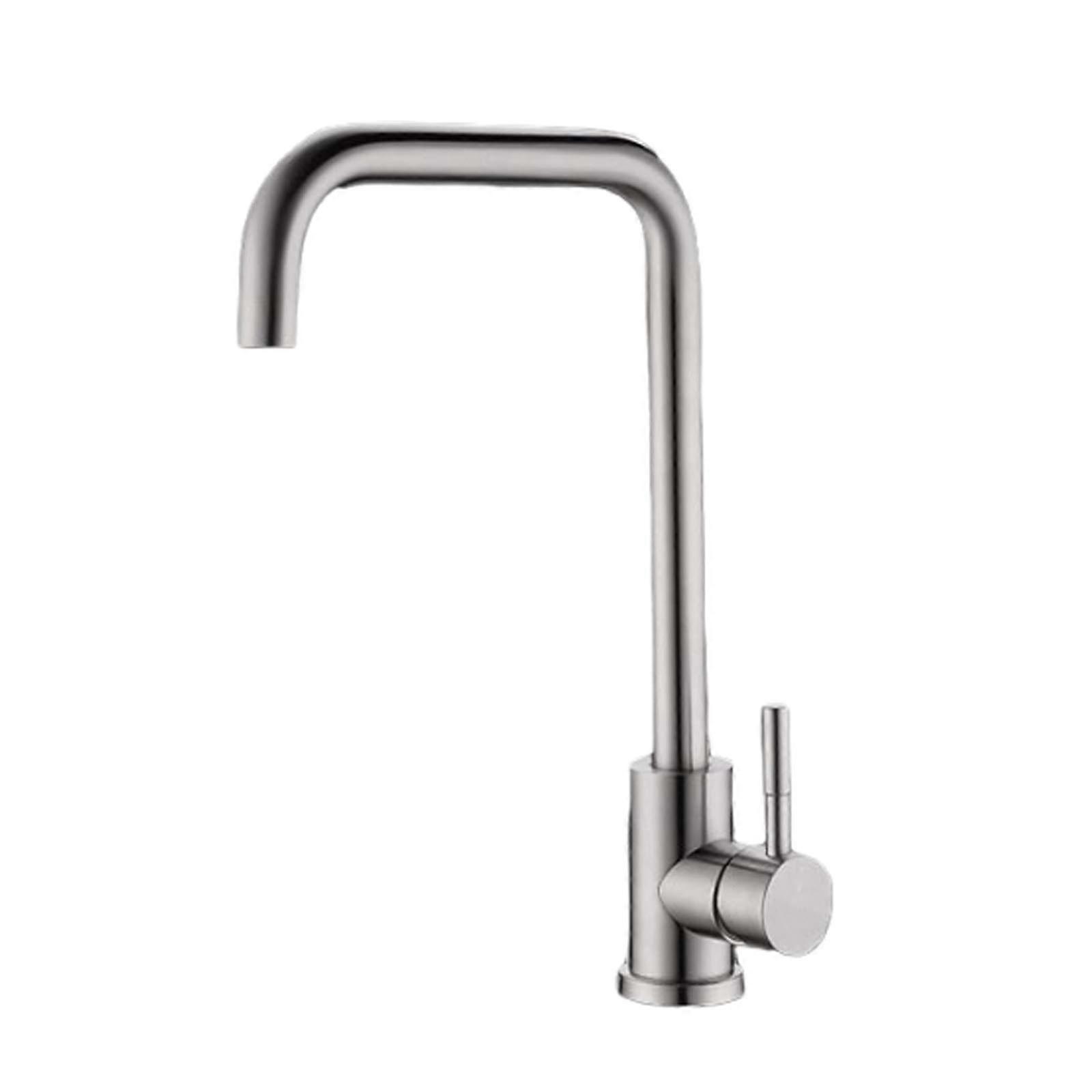 SUS304 Stainless Steel Bathroom Faucet Rotatable Hot and Cold Mixer with PullOut SplashProof Design