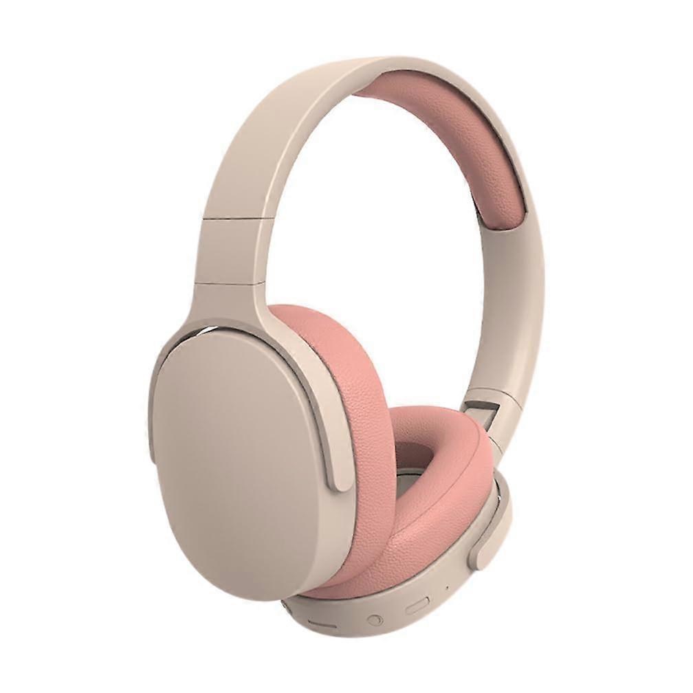 Bluetooth OverEar Headset Foldable Wireless Noise Cancellation 22 Hours Playback Pink Sport Running