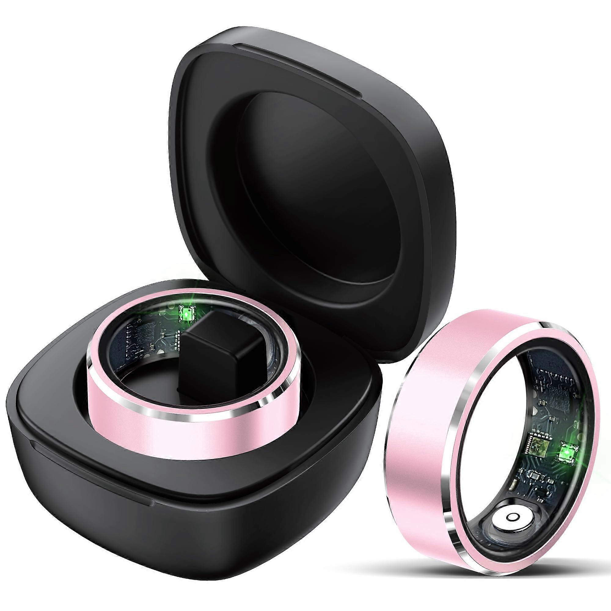 Smart Ring with Sleep and Fitness Tracking, Heart Rate and SpO2 Monitor, IP68 Waterproof Pink