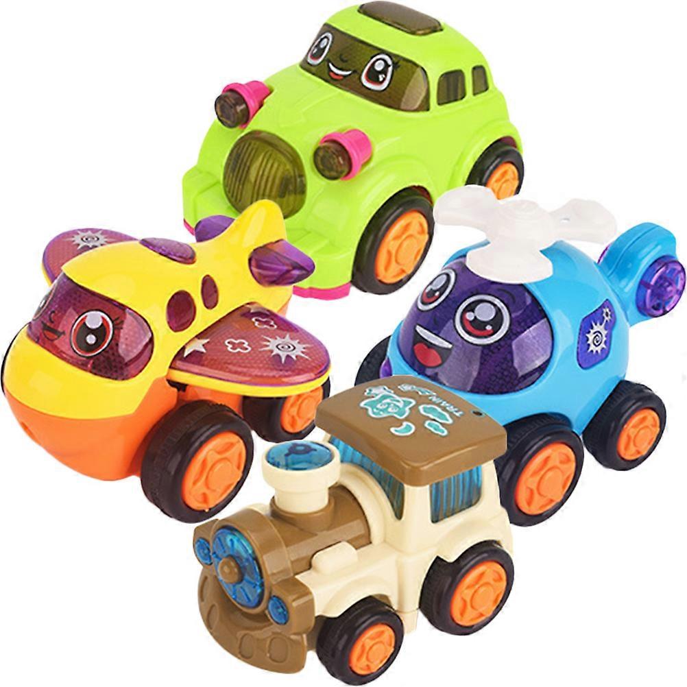 Interesting Pull Back Toy Car 4Pcs Set for Kids Use with Durable Build