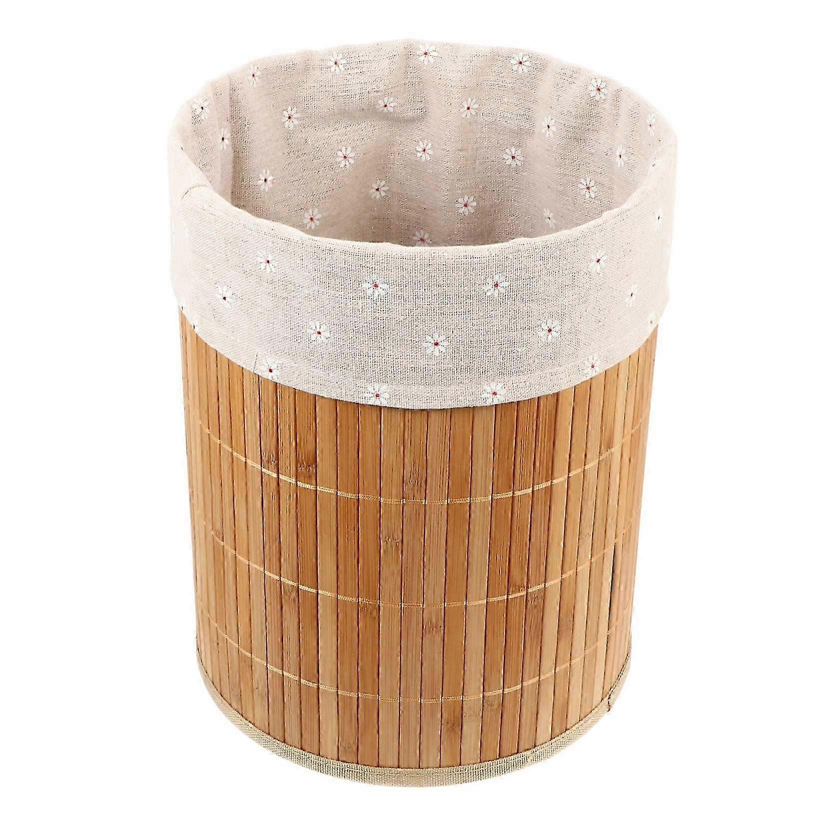 26-27 Round foldable bamboo trash can