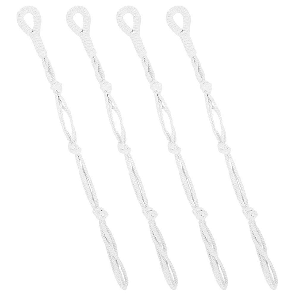 White Plant Hanger Extender for Wall Macrame Flower Pot Holder 4Pcs