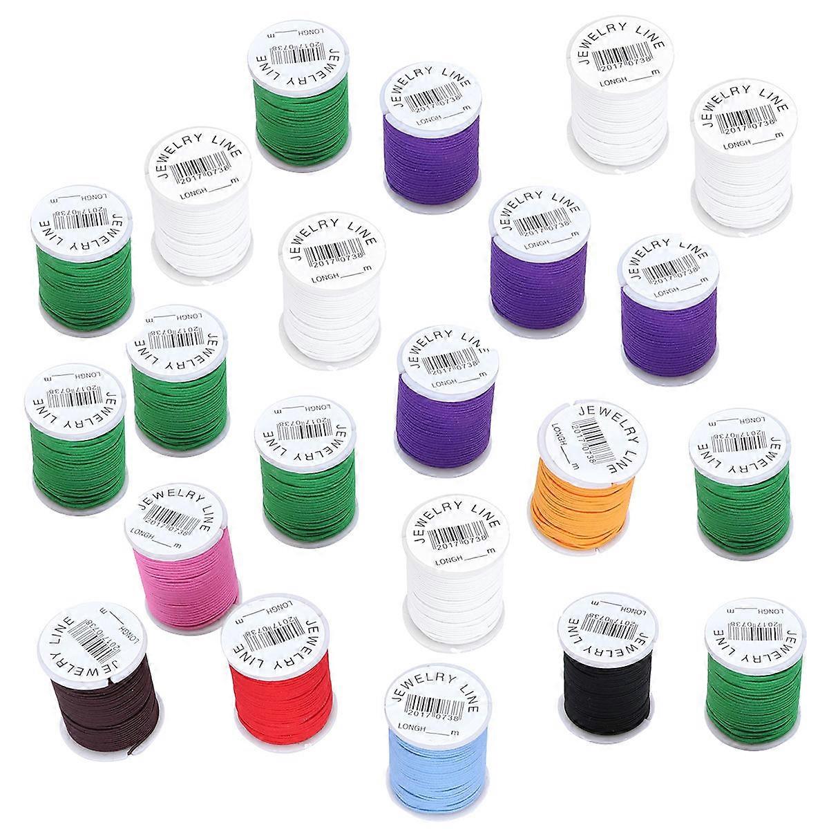 Elastic Nylon Jewelry Thread for Craft Making 20Pcs Multi-Color Cord