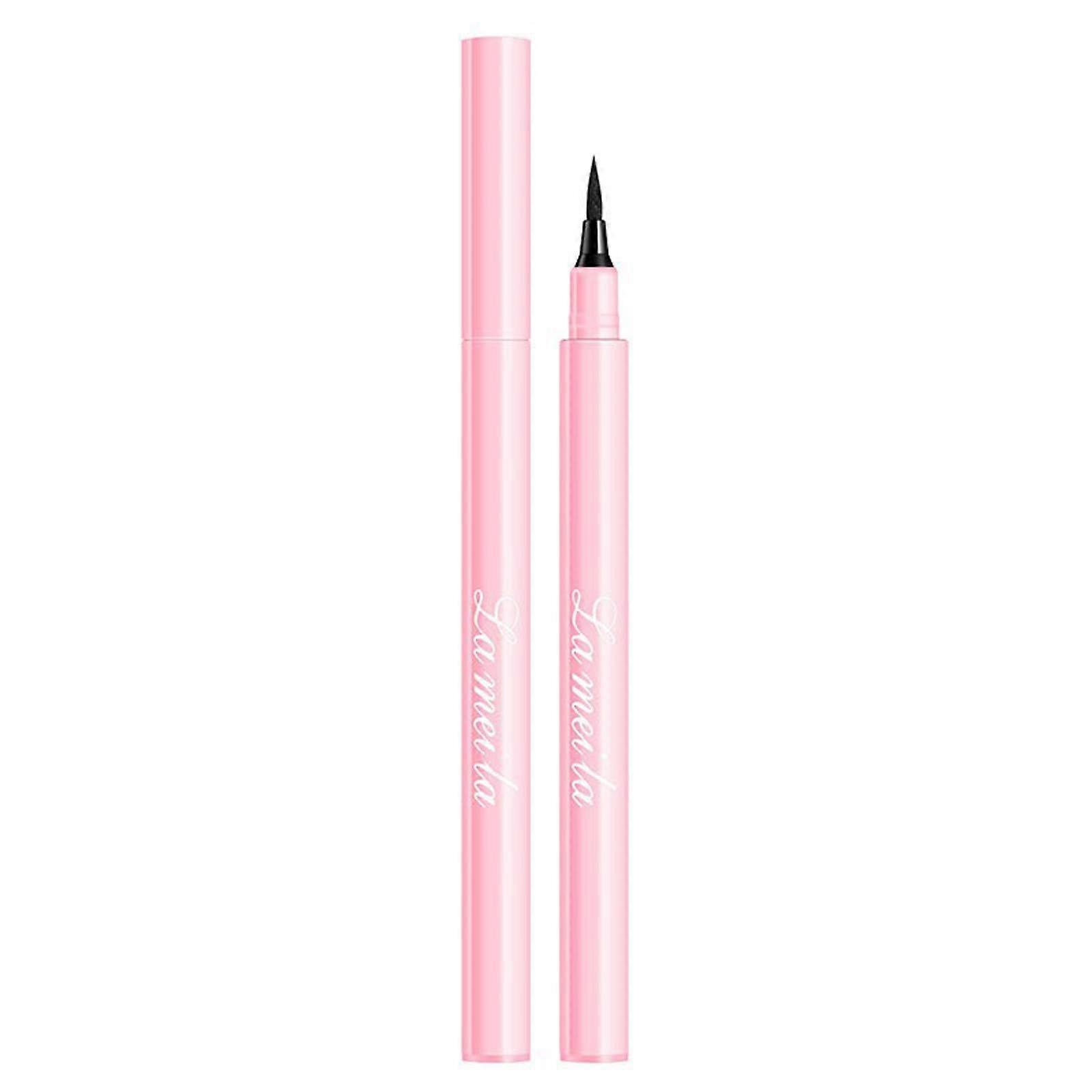 Waterproof Black Liquid Eyeliner Pen, Long Lasting Smudge Proof, Precise Sponge Fine Tip, Black