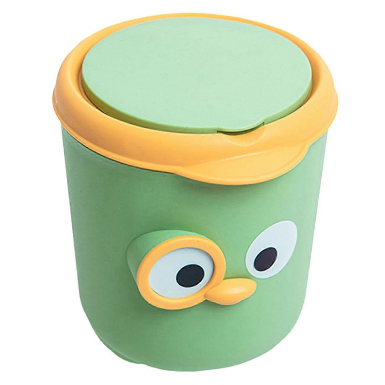 Mini Desktop Trash Can with Lid Cute Compact Garbage Bin for Office Bedroom Kitchen Use