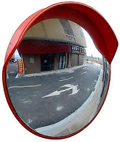 Convex Safety Mirror, Round WideAngle Blind Spot Mirror, WeatherResistant with Adjustable Bracket