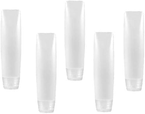 5Pcs 1oz Travel Size Plastic Bottles, Empty Refillable TSA Approved Containers with LeakProof Flip Cap