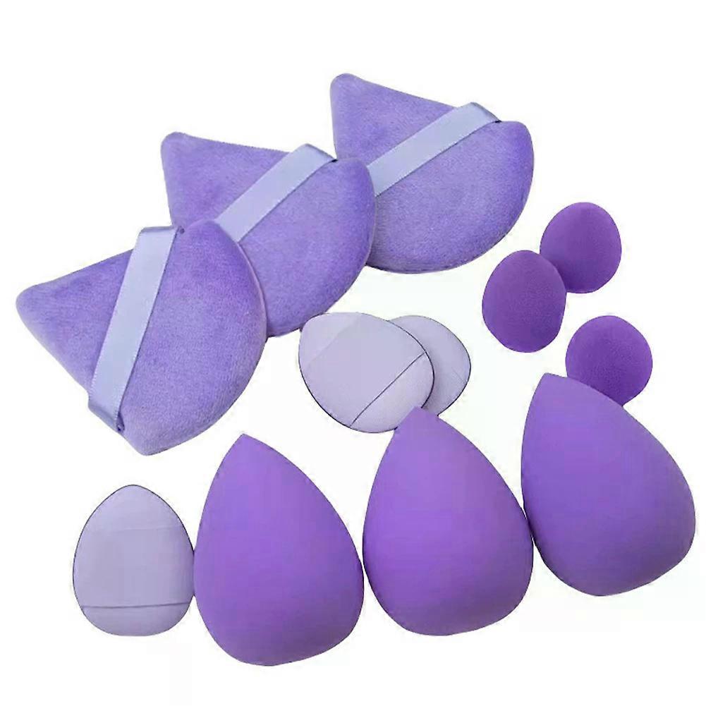 12PCS Combination Set Makeup Puff Essential compatible with Beginners Cosmetic Puff Set Makeup Foundation Sponge