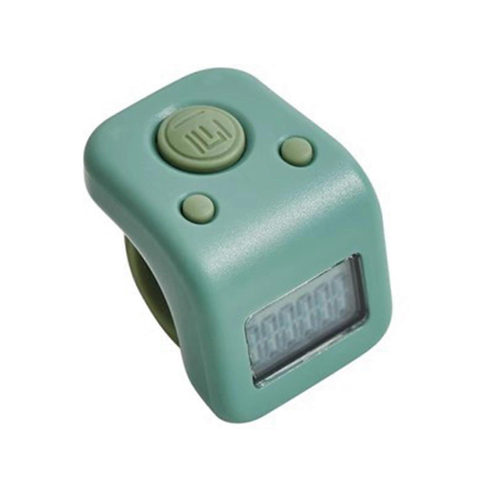 Digital Finger Tally Counter Waterproof with Adjustable Strap and Large LCD Display Green
