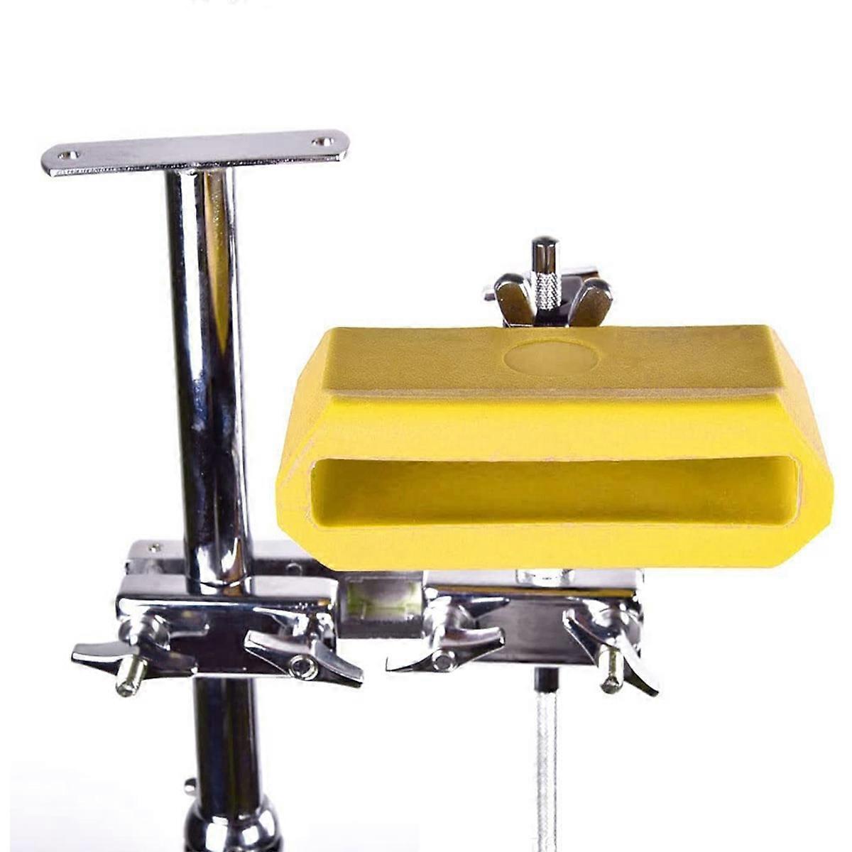 Bloco de percussão musical de plástico de 5 polegadas compatível com instrumento de percussão latino (roxo)
