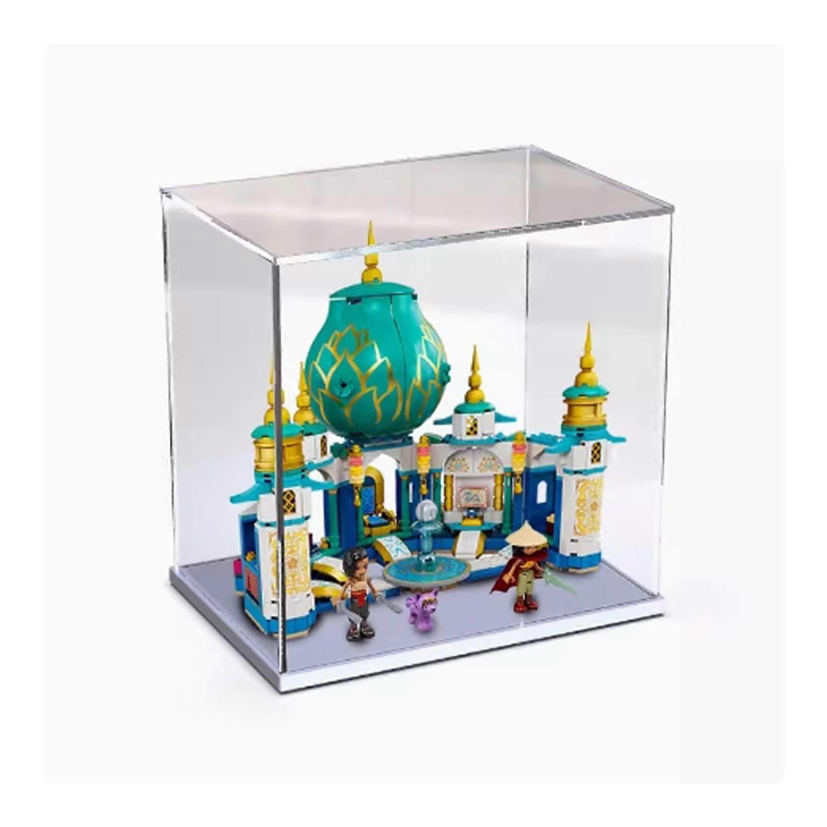 Acrylic Dustproof Transparent Display Case with White Base for  43181 Palaces Model