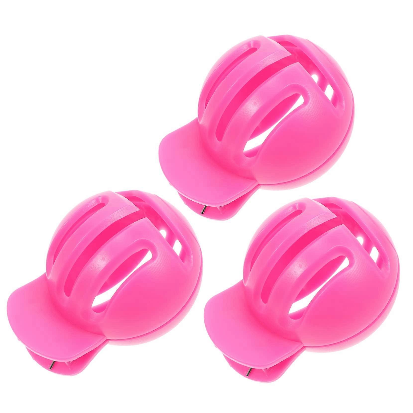 3Pcs Golf Ball Marker Alignment Tool with Precise Lines and Easy Clip Design Rosy Color