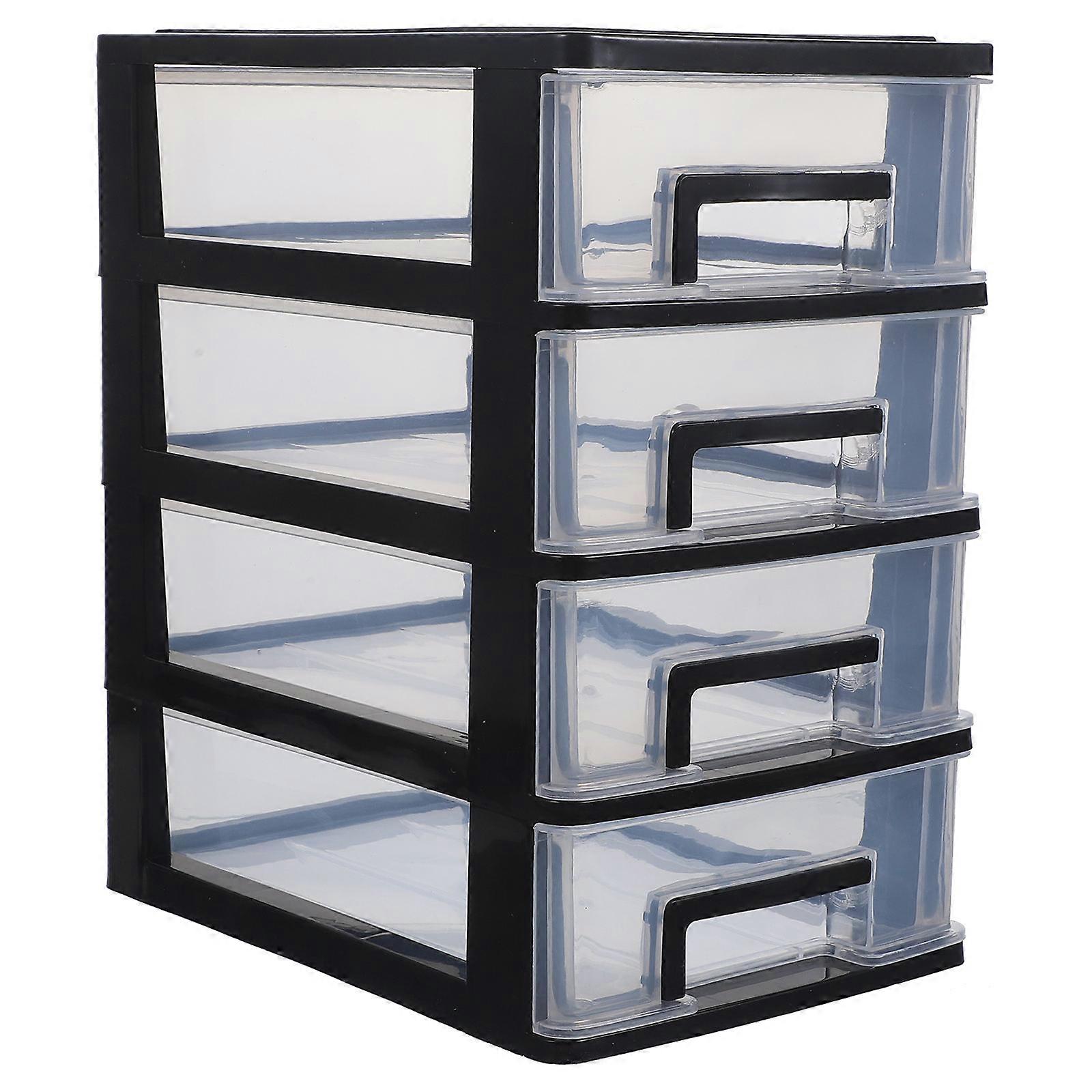 Storage Cabinet Four-Layer Plastic Drawer Type Closet for Storage Use