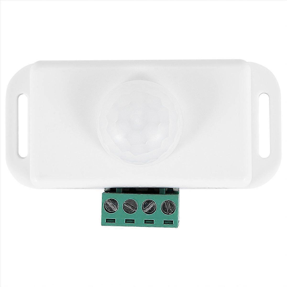 DC 12V 24V PIR Motion Sensor Function Controller LED Switch Body Infrared Switch Motion Timer White 