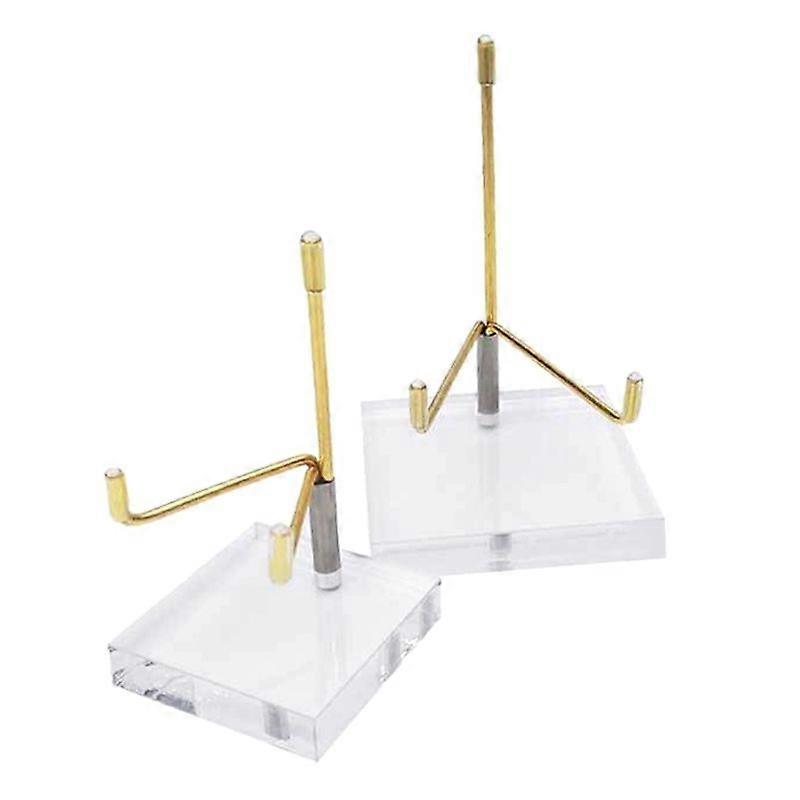 2Pcs Adjustable Metal Arm Display Stand Easel with Clear Acrylic Base