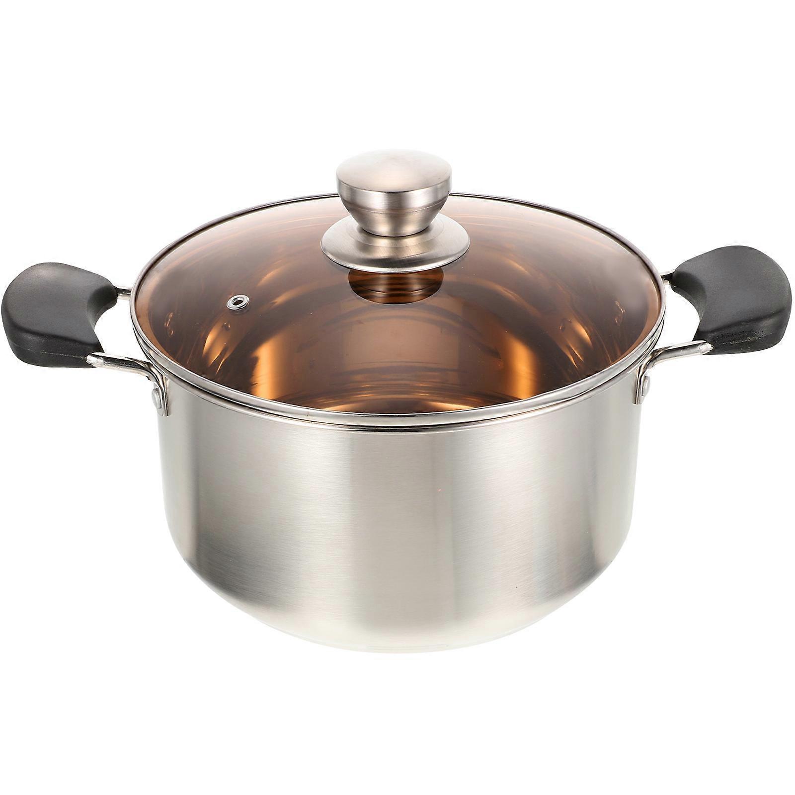 Stainless Steel Soup Pot for Kitchen Use Multifunctional Double Handle Pot