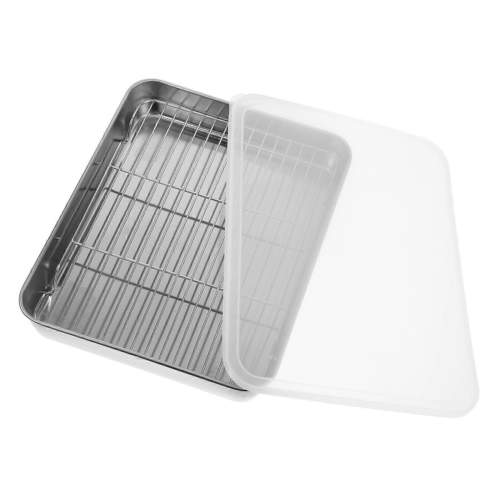 Stainless Steel Roasting Pan with Rack for Baking Use Multifunctional Cooking Set