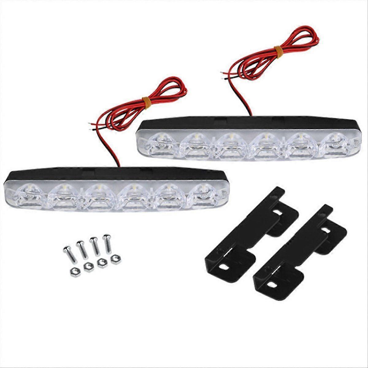 6 LED Super Bright daytime running lights for general car lights