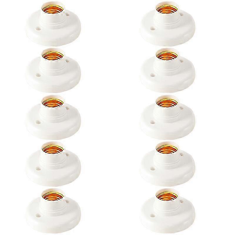 10Pcs E27 Screw Socket Plastic Bulb Holder for Standard Light Fixtures