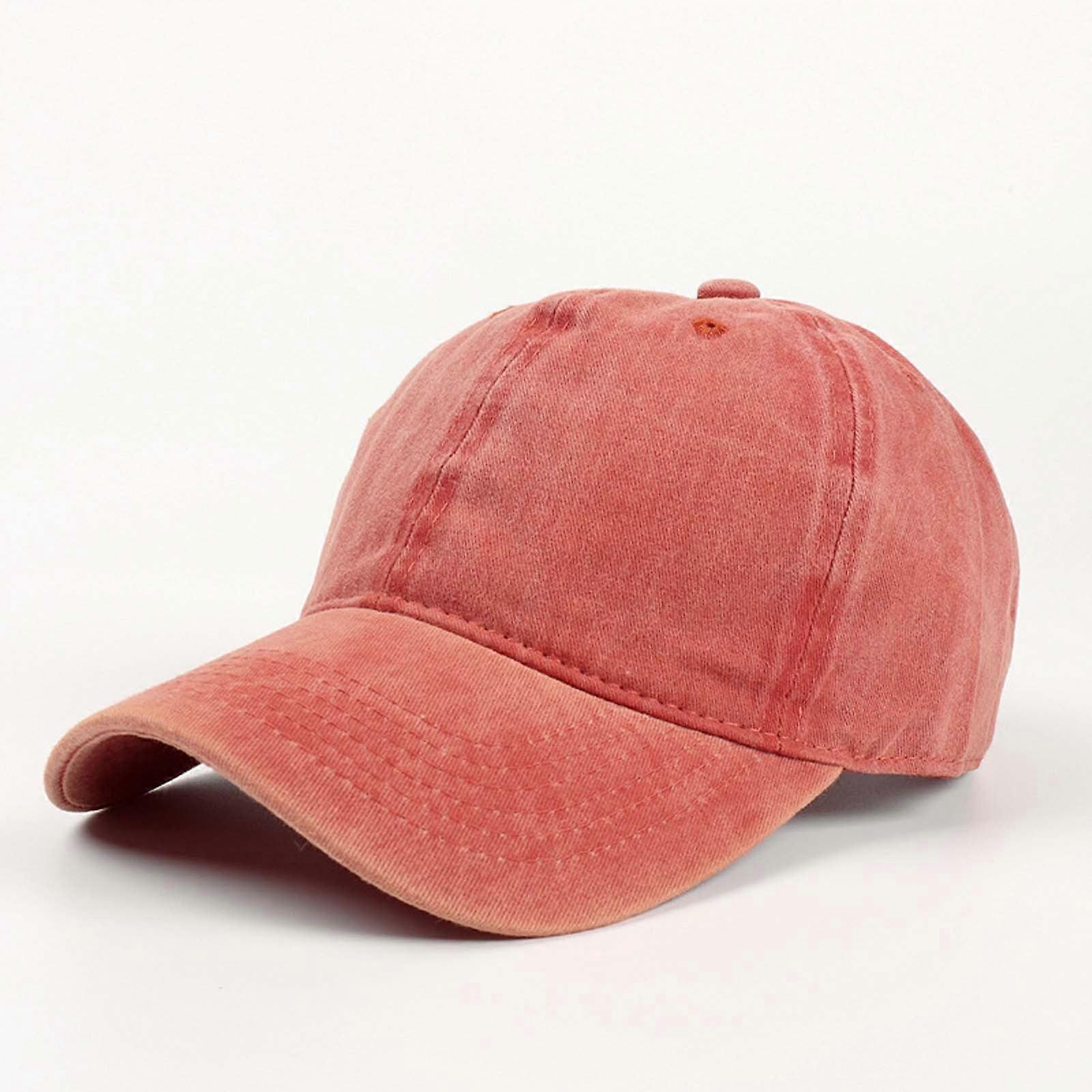 Unisex Washed Dyed Cotton Adjustable Solid Baseball Cap