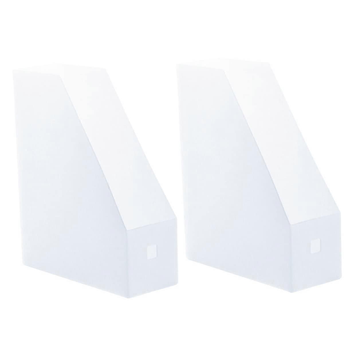 2pcs Plastic Desktop File Organizer Stylish SpaceSaving Office Document Holder Rack
