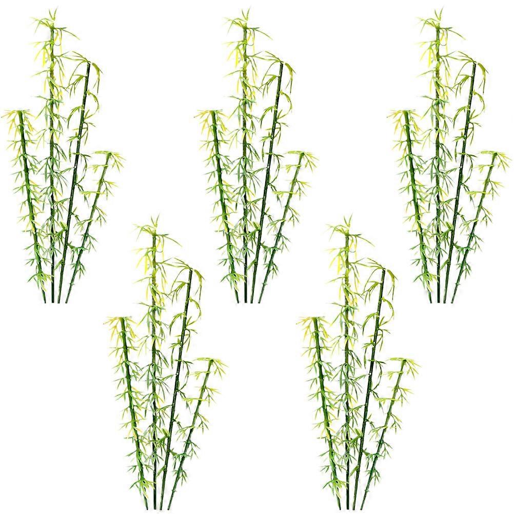 Plastic Bamboo Trees Model for Decor Featuring 80Pcs Simulated Bamboo Trees