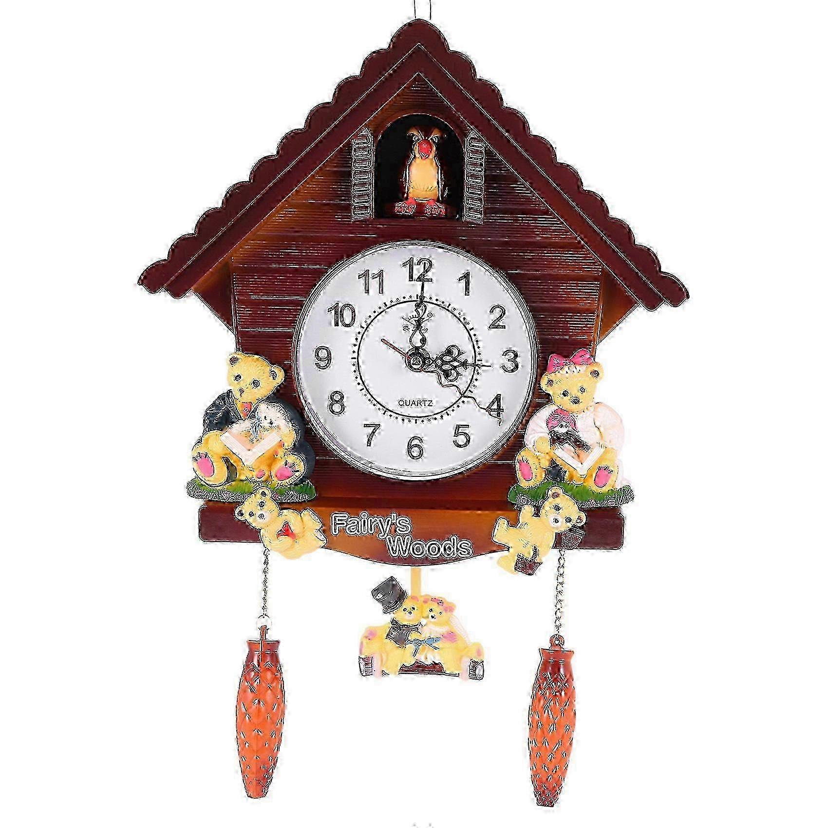 Trähantverkssnideri Vardagsrum Väggklocka Timer Alarm_fcbf3