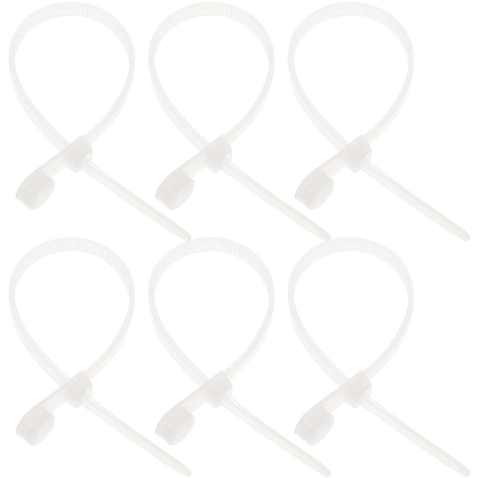 Double Hole Round Head Nylon Cable Ties for Fixing 100Pcs Pack