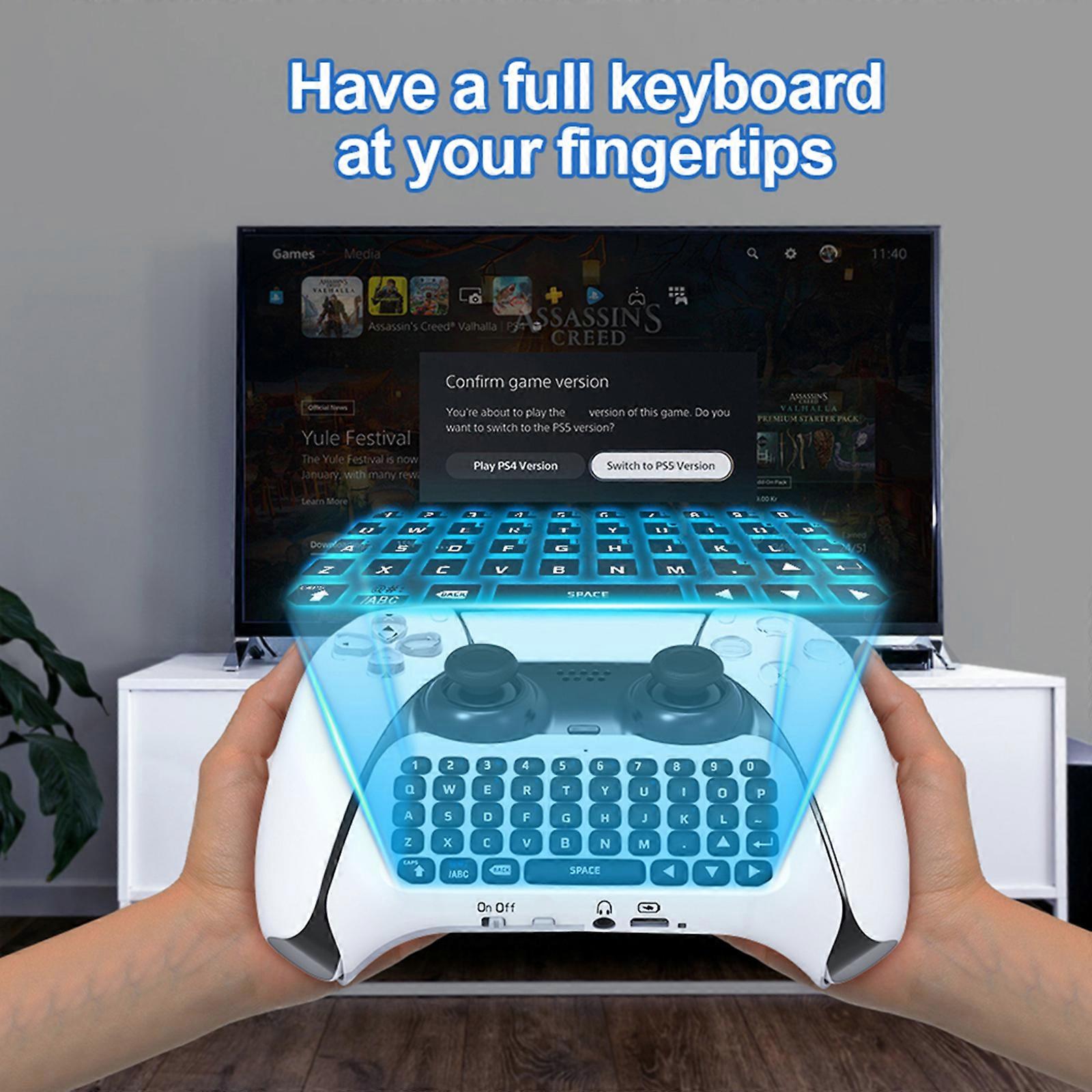 Ergonomik Tasarımlı Oyun Kumandası Klavyesi, Çift Duyusal Sesli Sohbet ve Çok Renkli İletişim için
