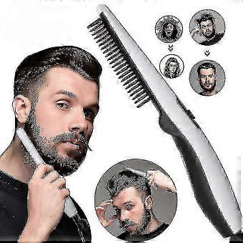 Pettine elettrico lisciante per barba da uomo - Strumento per una rapida messa in piega e cura dei capelli