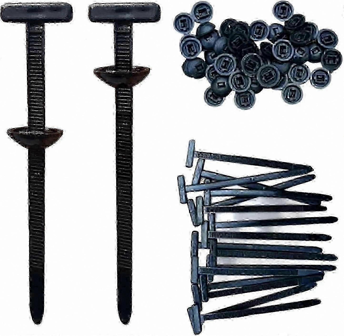 Durable Self-Locking Fastening Ties compatible with Wire and Cable Management, 10-100 Pack