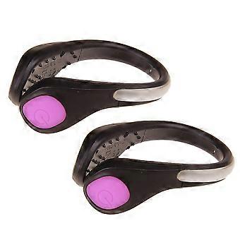 LED Shoe Light Clips for Running Safety 6Pcs Pink Night Visibility Gear